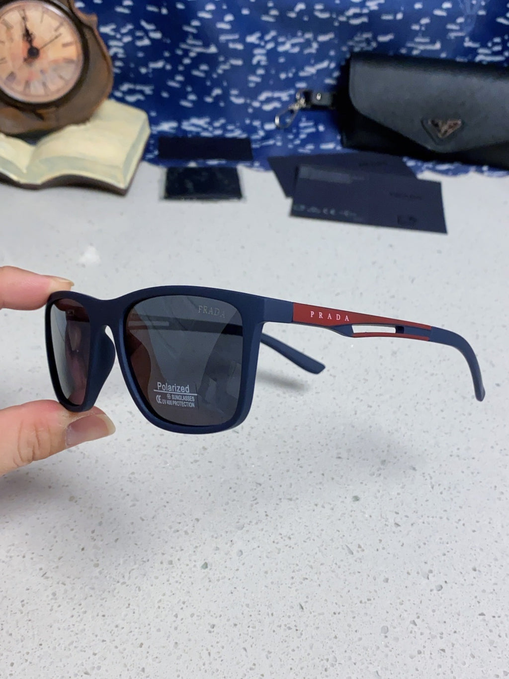 Prada Polarized Fashion Blue Lens Sunglasses for Men & Women - 867158 - detail image 6