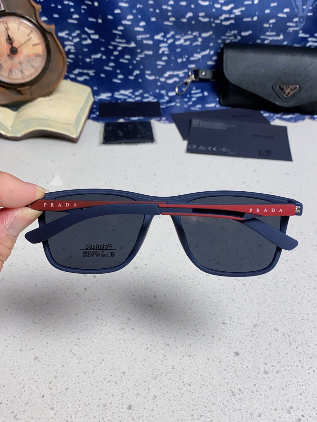 Prada Polarized Fashion Blue Lens Sunglasses for Men & Women - 867158 - detail image 5