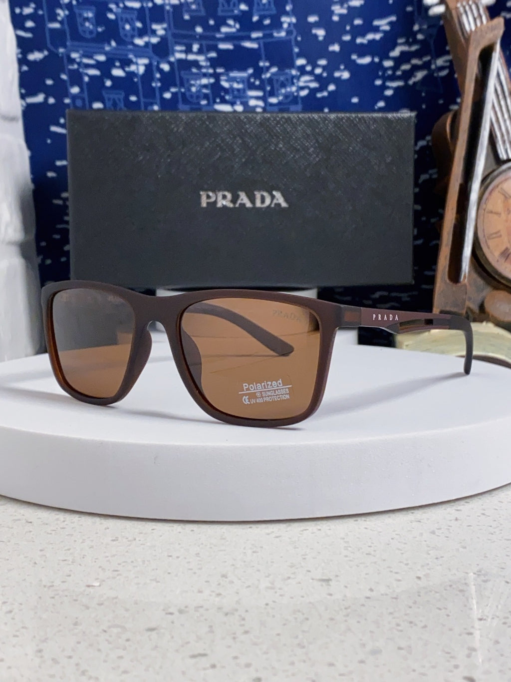 Prada Polarized Fashion Brown Lens Sunglasses for Men & Women - 867159