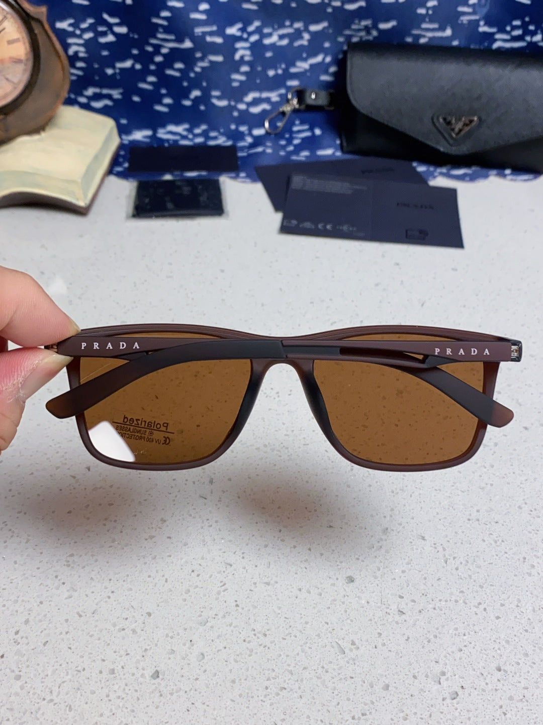 Prada Polarized Fashion Brown Lens Sunglasses for Men & Women - 867159 - detail image 5