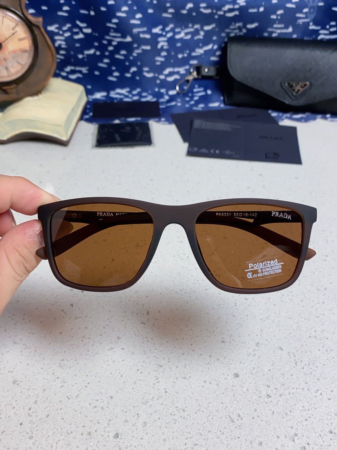 Prada Polarized Fashion Brown Lens Sunglasses for Men & Women - 867159 - detail image 4