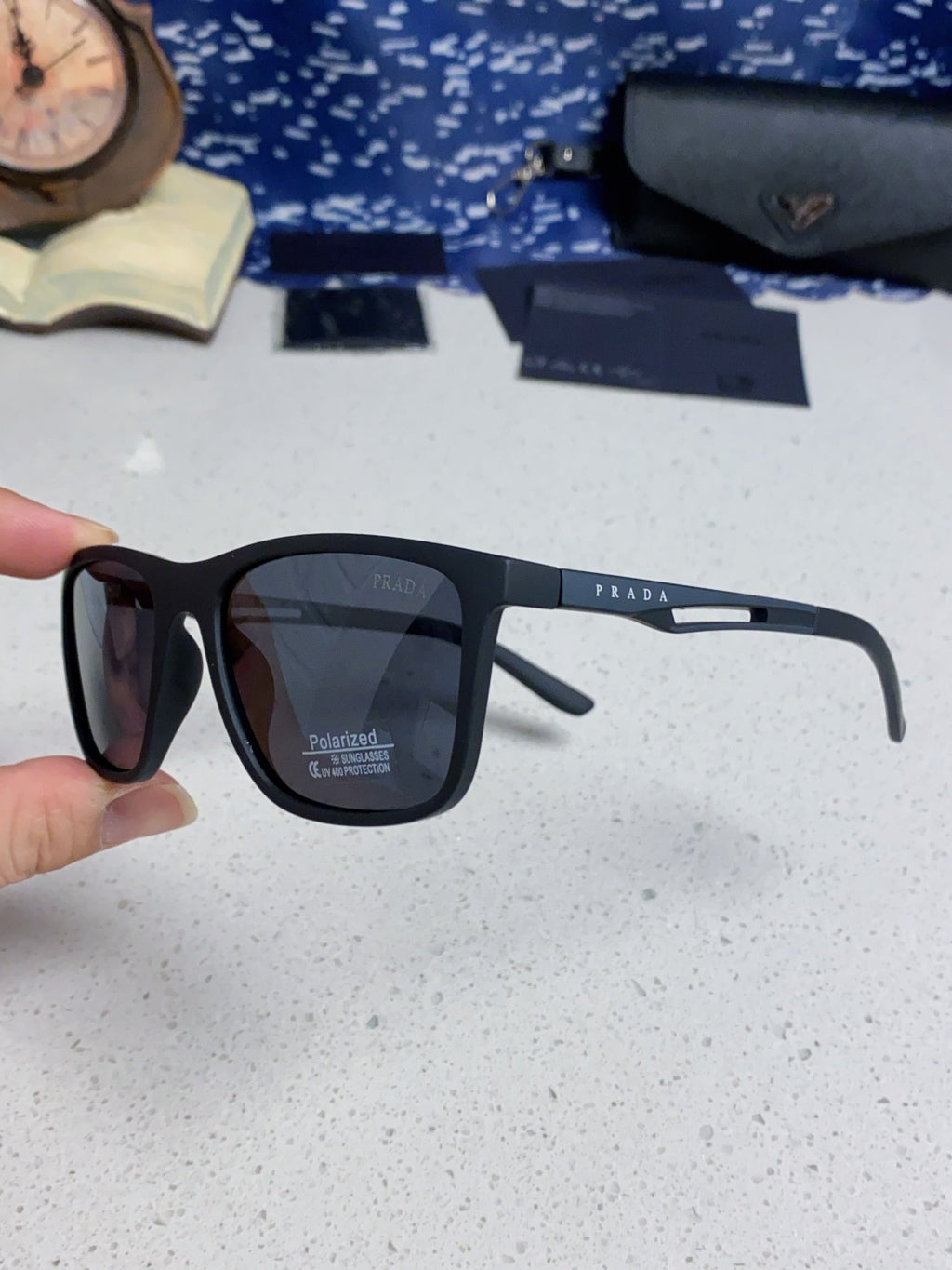 Prada Polarized Fashion Blue Lens Sunglasses for Men & Women - 867160 - detail image 5