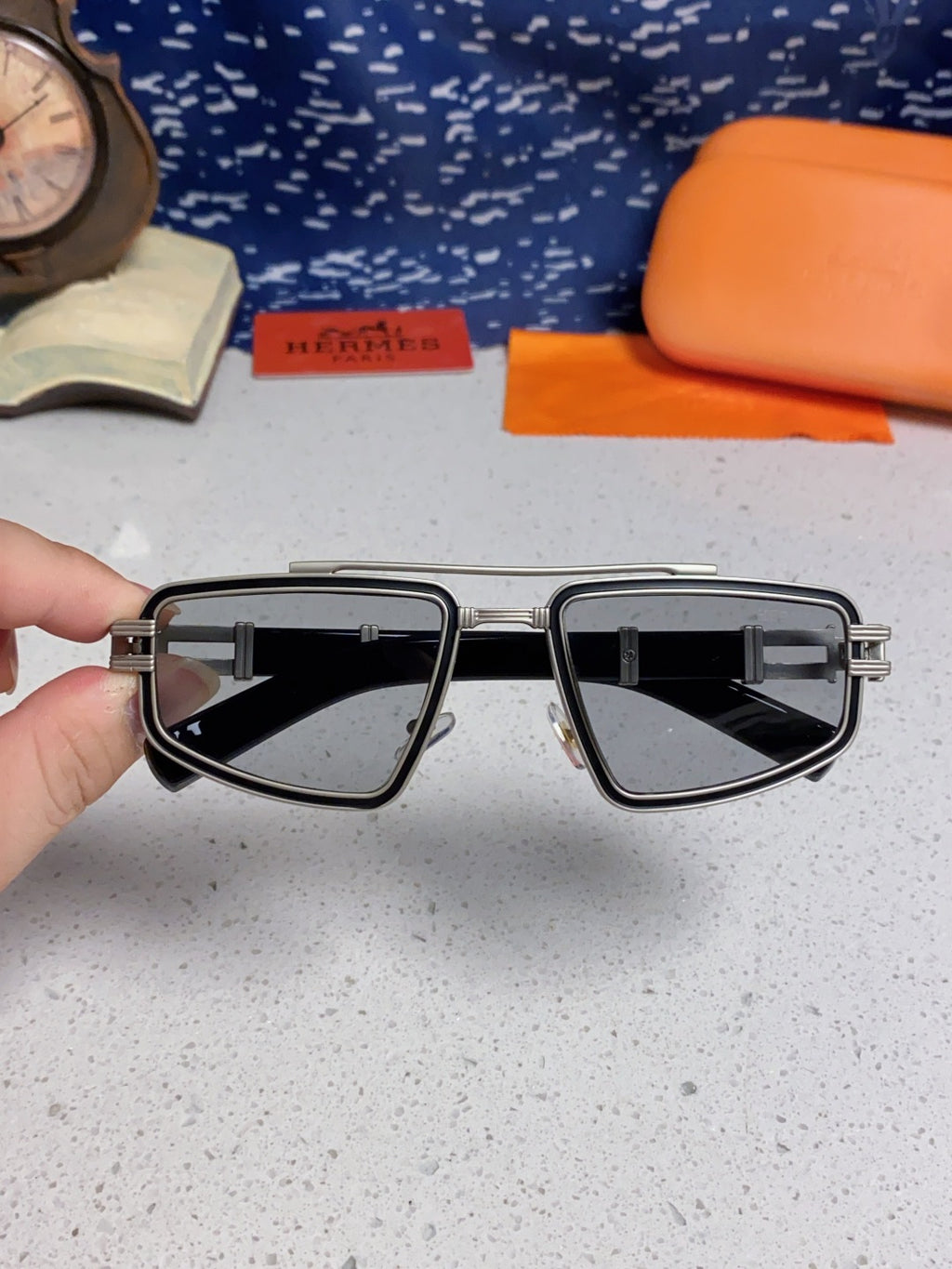 Hermès Fashion Silver Lens Sunglasses for Men & Women - 416526 - detail image 3