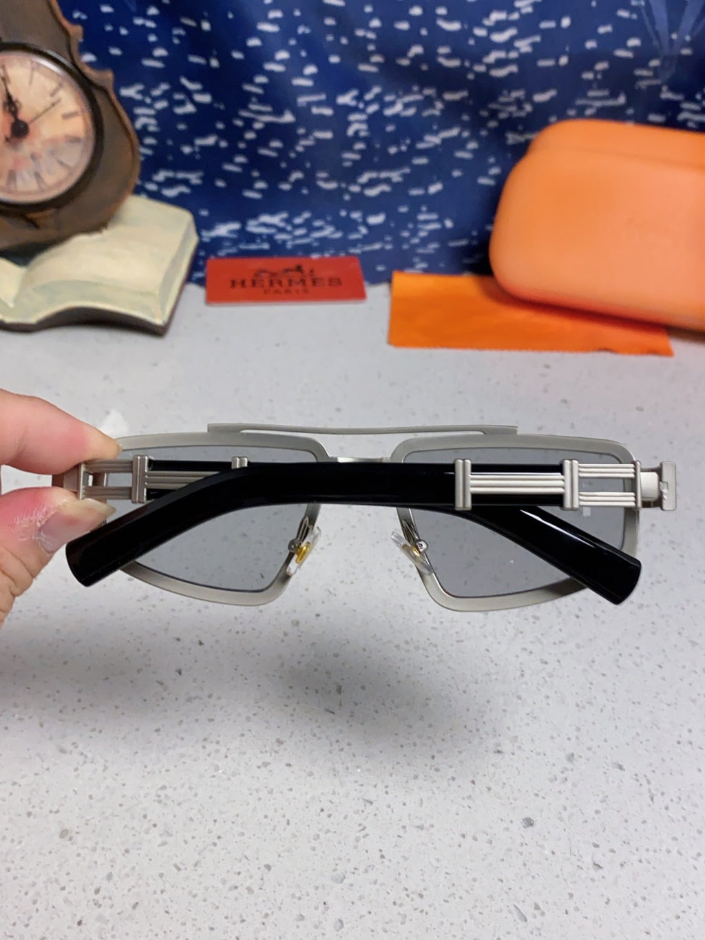 Hermès Fashion Silver Lens Sunglasses for Men & Women - 416526 - detail image 4