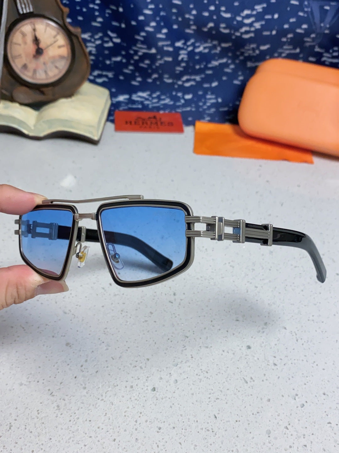 Hermès Fashion Blue Lens Sunglasses for Men & Women - 416527 - detail image 5