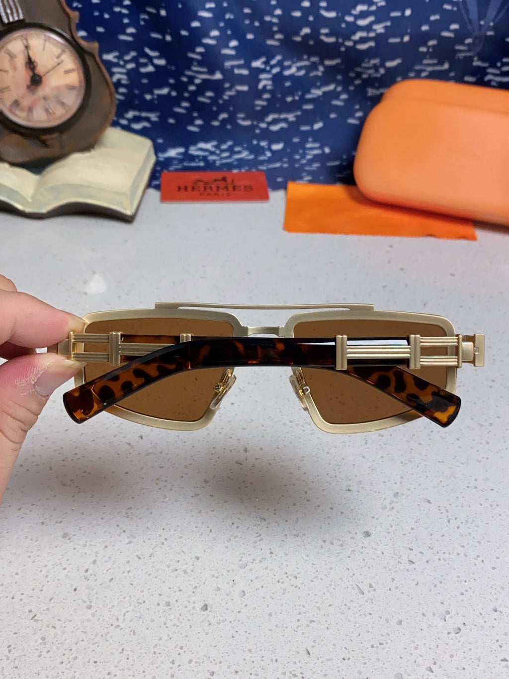 Hermès Fashion Brown Lens Sunglasses for Men & Women - detail image 5