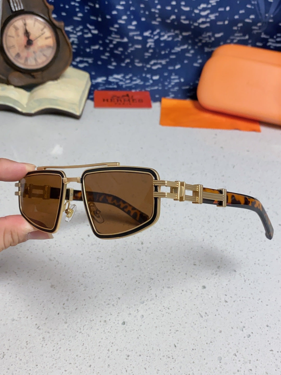 Hermès Fashion Brown Lens Sunglasses for Men & Women - detail image 6