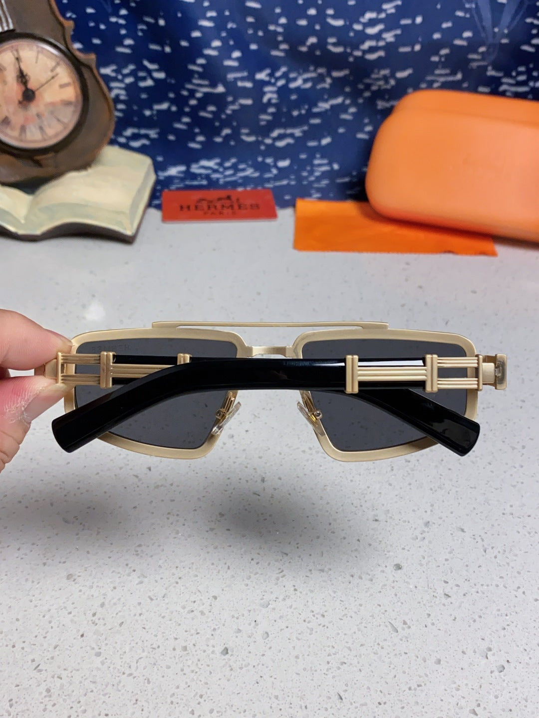 Hermès Fashion Silver Lens Sunglasses for Men & Women - 158696 - detail image 5