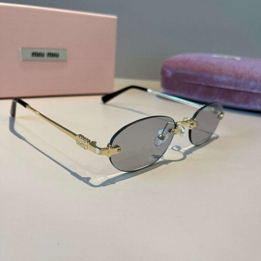 Miu Miu Fashion Silver Lens Sunglasses for Men & Women - 416266
