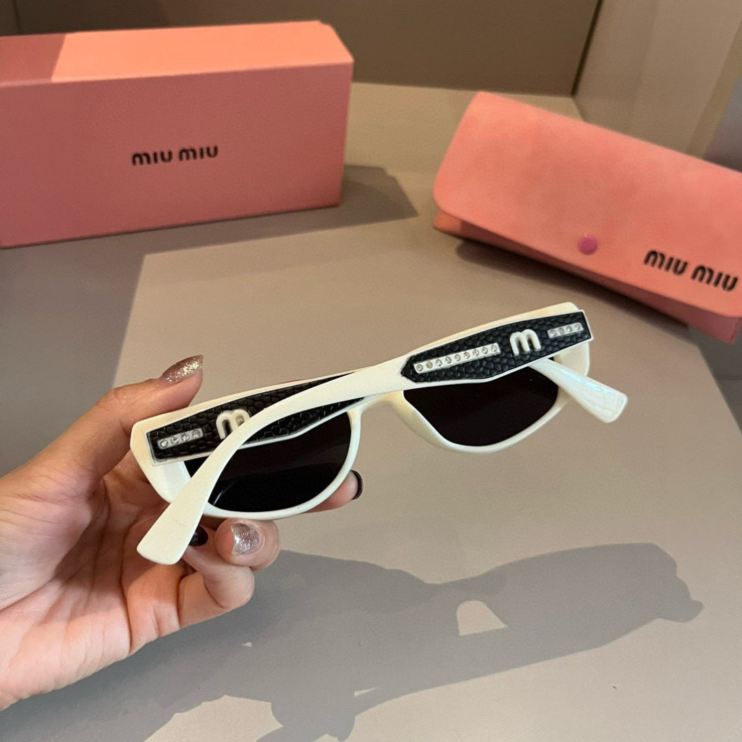 Miu Miu Cat-Eye Gold Lens Sunglasses for Men & Women - 416241 - detail image 8