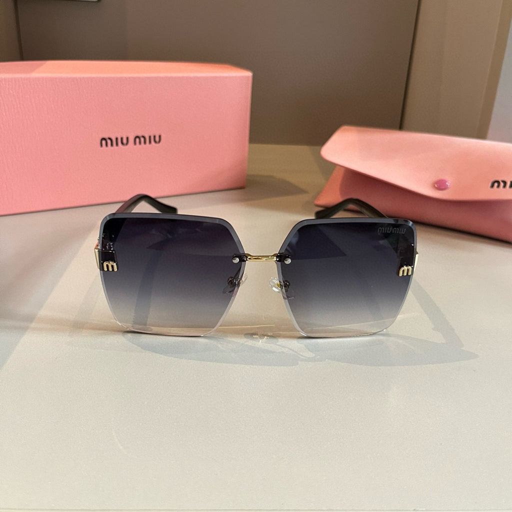 Miu Miu Lightweight Rimless Silver Lens Sunglasses for Women - 432647 - detail image 2