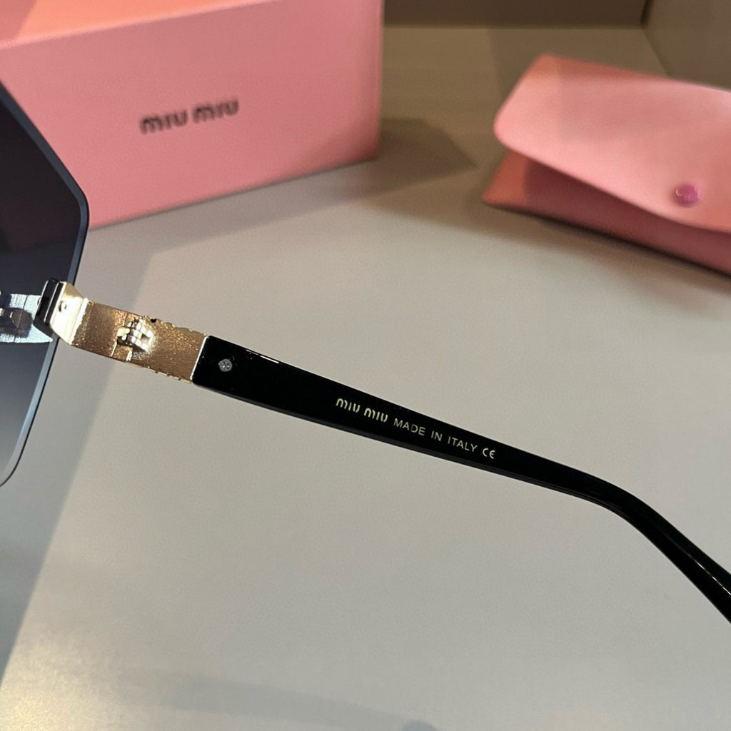 Miu Miu Lightweight Rimless Silver Lens Sunglasses for Women - 432647 - detail image 7