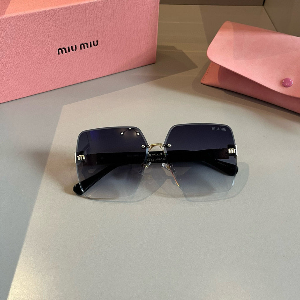 Miu Miu Lightweight Rimless Silver Lens Sunglasses for Women - 432647 - detail image 6