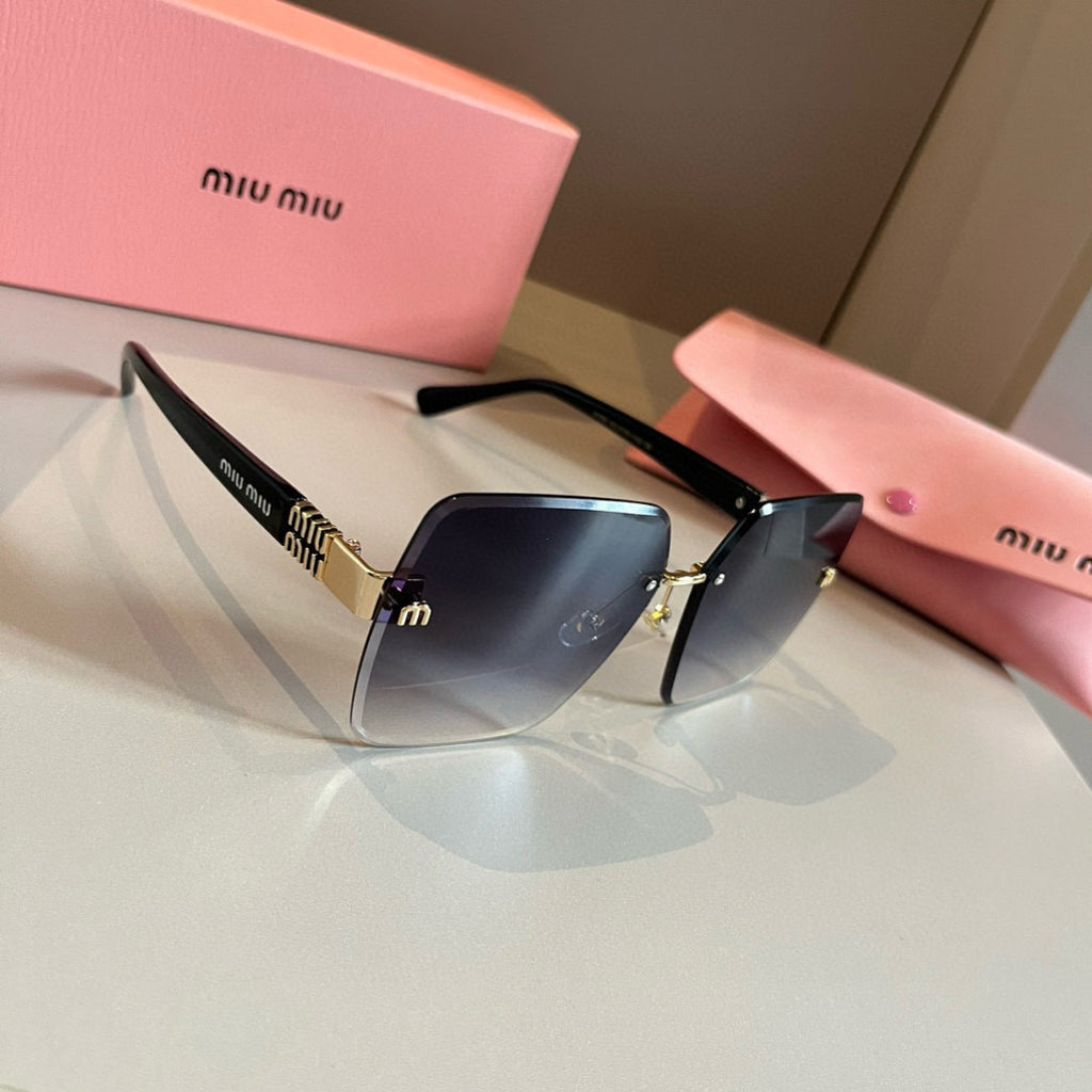 Miu Miu Lightweight Rimless Silver Lens Sunglasses for Women - 432647