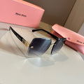 Miu Miu Lightweight Rimless Silver Lens Sunglasses for Women - 432647