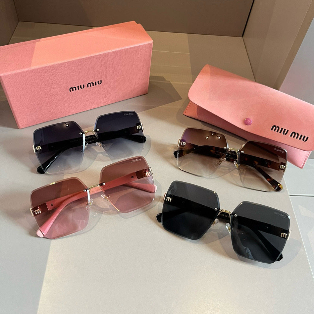 Miu Miu Lightweight Rimless Silver Lens Sunglasses for Women - 432647 - detail image 9