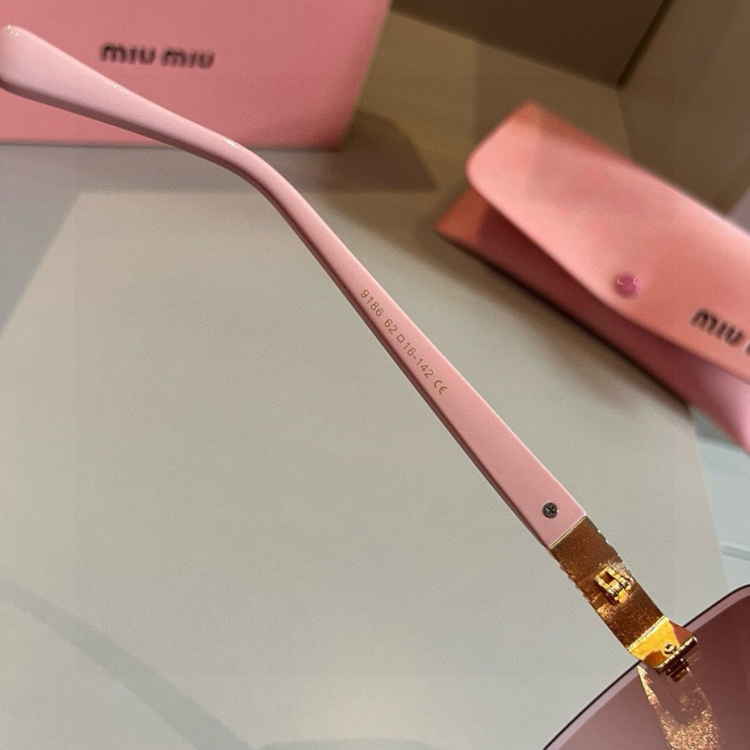 Miu Miu Lightweight Rimless Red Lens Sunglasses for Women - 432648 - detail image 9