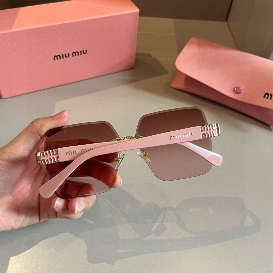 Miu Miu Lightweight Rimless Red Lens Sunglasses for Women - 432648 - detail image 7