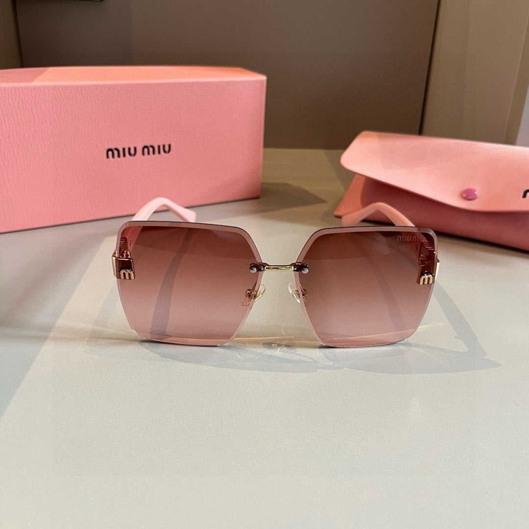 Miu Miu Lightweight Rimless Red Lens Sunglasses for Women - 432648 - detail image 2