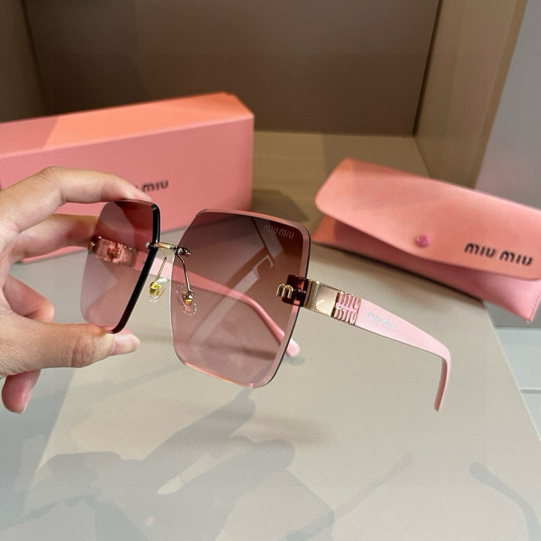 Miu Miu Lightweight Rimless Red Lens Sunglasses for Women - 432648 - detail image 3
