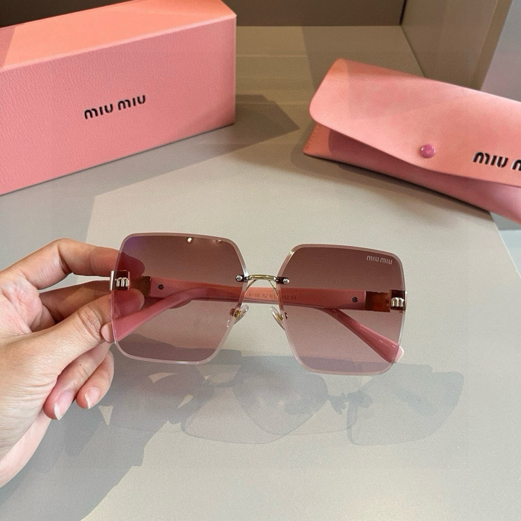 Miu Miu Lightweight Rimless Red Lens Sunglasses for Women - 432648 - detail image 4