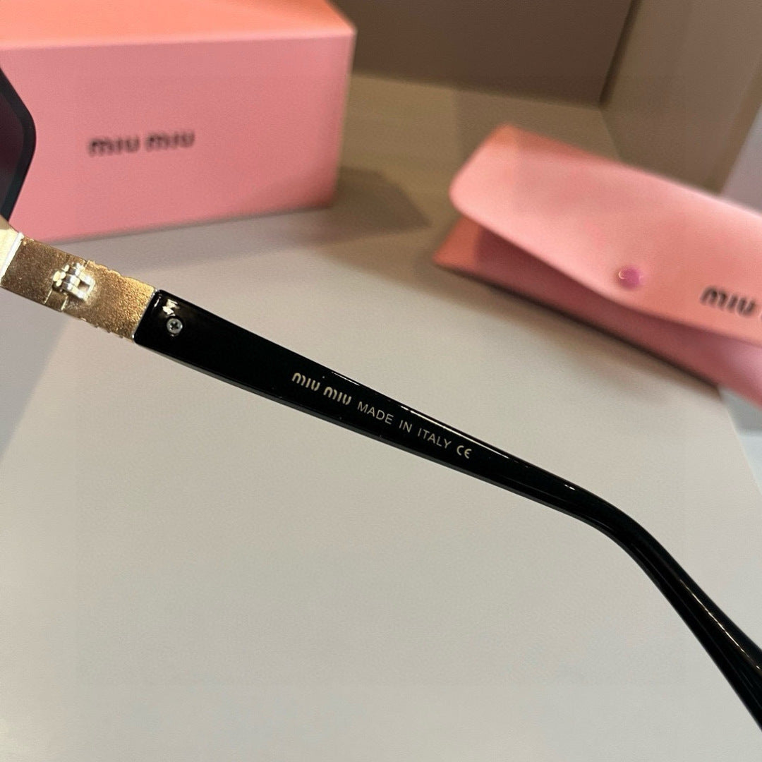 Miu Miu Lightweight Rimless Gold Lens Sunglasses for Women - 432649 - detail image 7