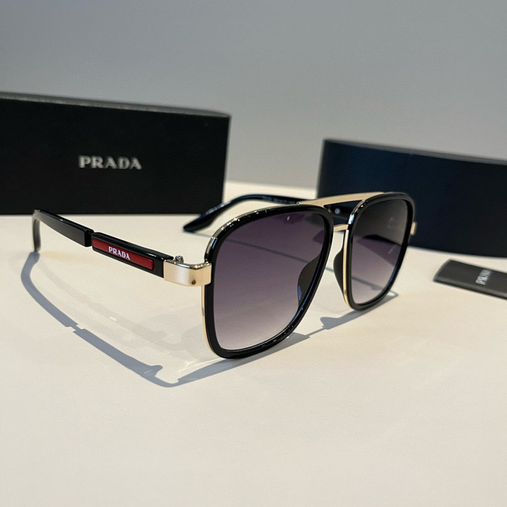Prada Fashion Black Lens Sunglasses for Men & Women - 998126
