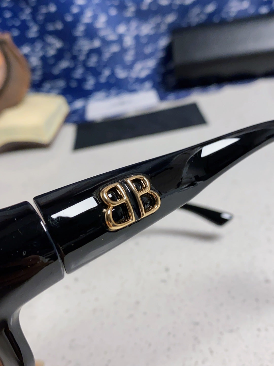 Balenciaga Oversized Blue Lens Sunglasses for Women - 432528 - detail image 7