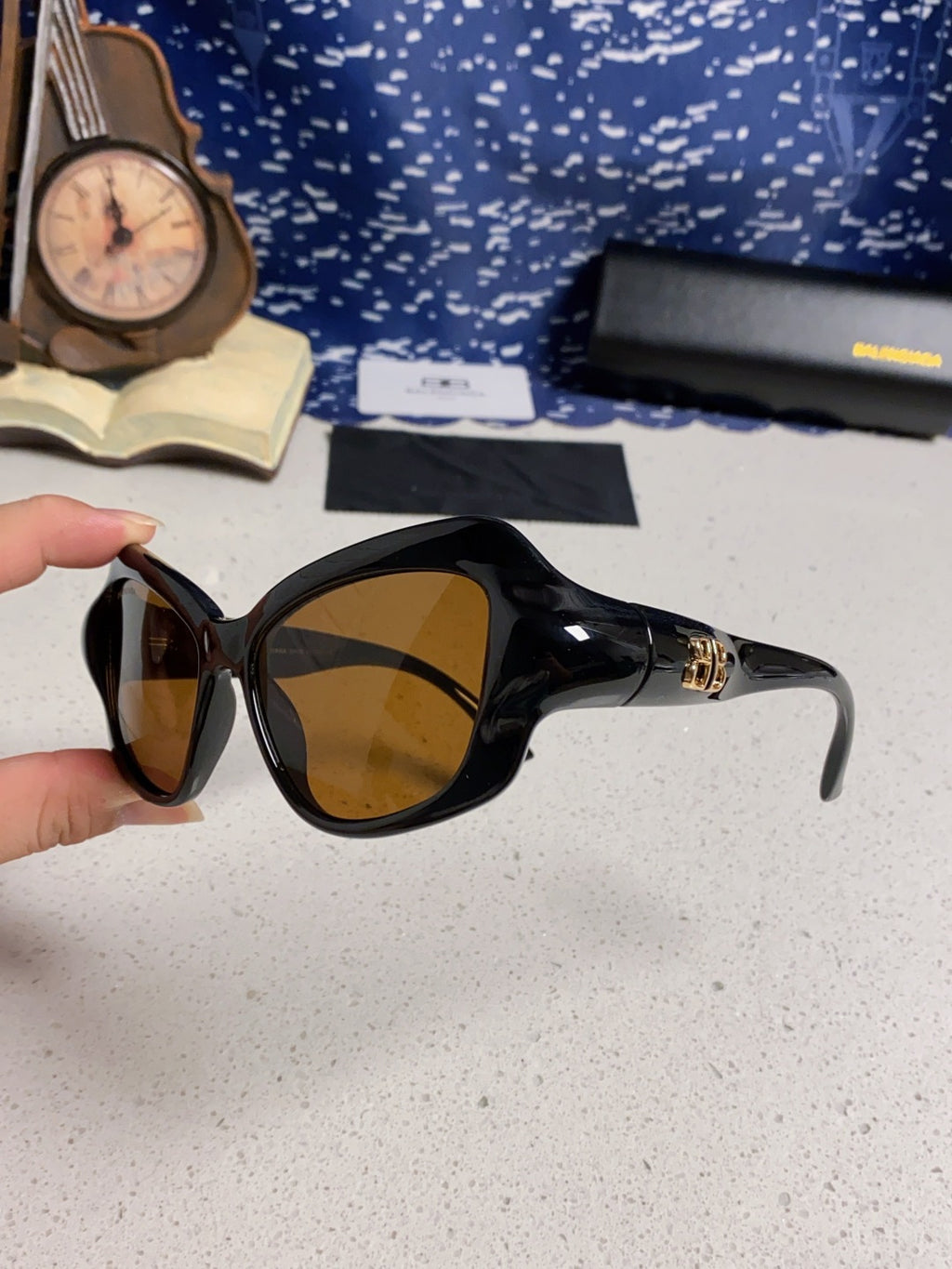 Balenciaga Oversized Brown Lens Sunglasses for Women - 358632 - detail image 6