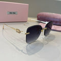 Miu Miu Lightweight Rimless Silver Lens Sunglasses for Women - 432601