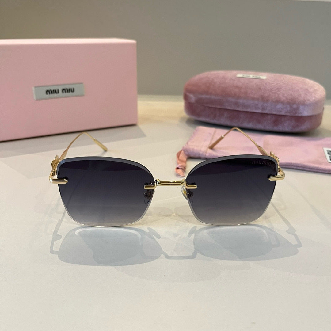 Miu Miu Lightweight Rimless Silver Lens Sunglasses for Women - 487706 - detail image 2