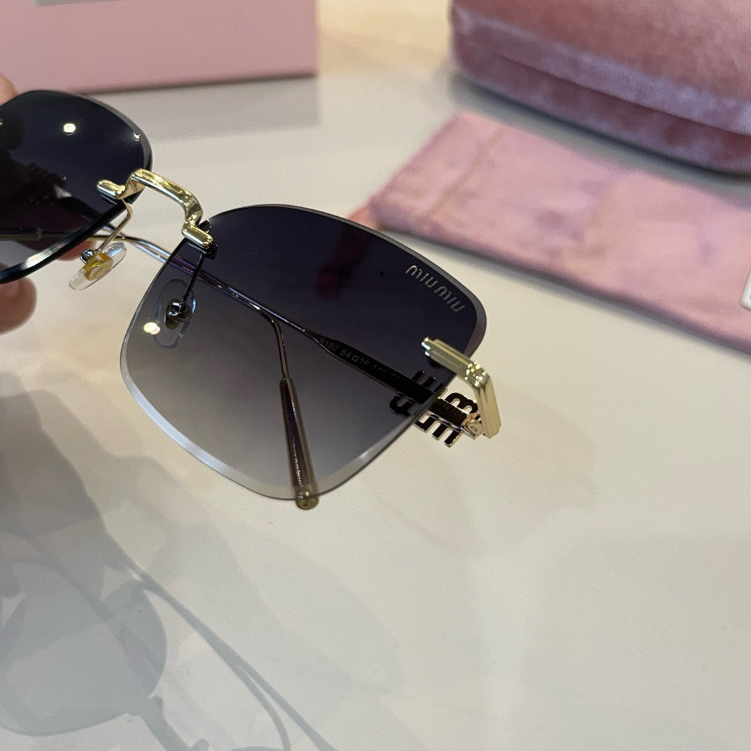 Miu Miu Lightweight Rimless Silver Lens Sunglasses for Women - 432601 - detail image 6