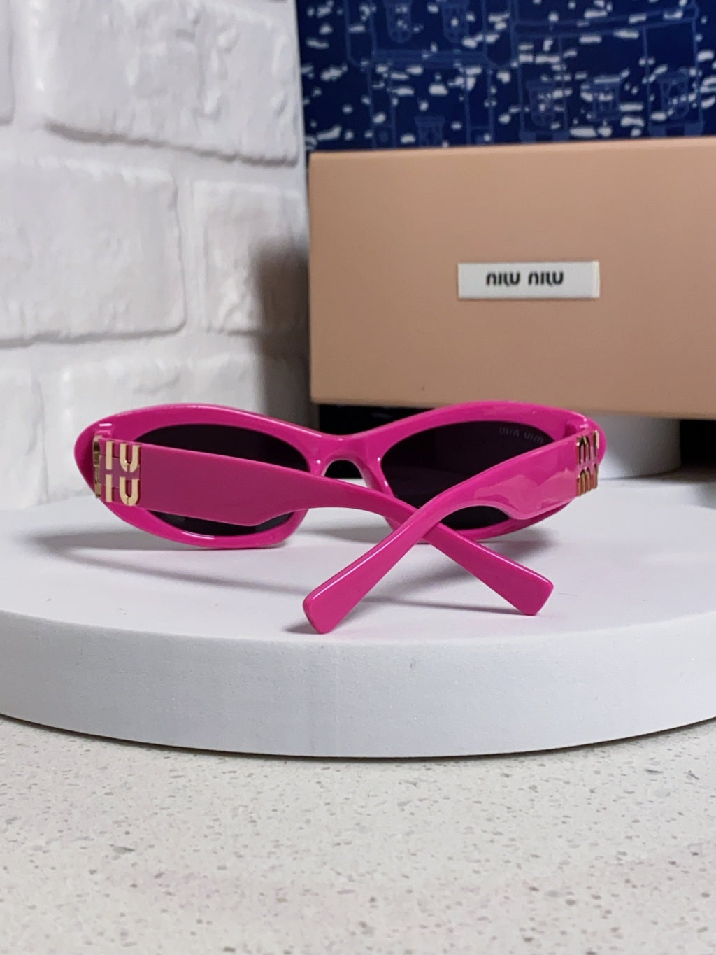 Miu Miu Cat-Eye Purple Lens Sunglasses for Men & Women - detail image 3