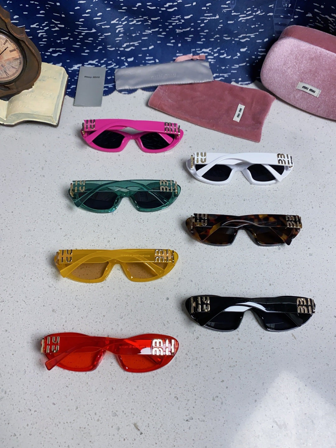 Miu Miu Cat-Eye Black Lens Sunglasses for Men & Women - 487632 - detail image 11