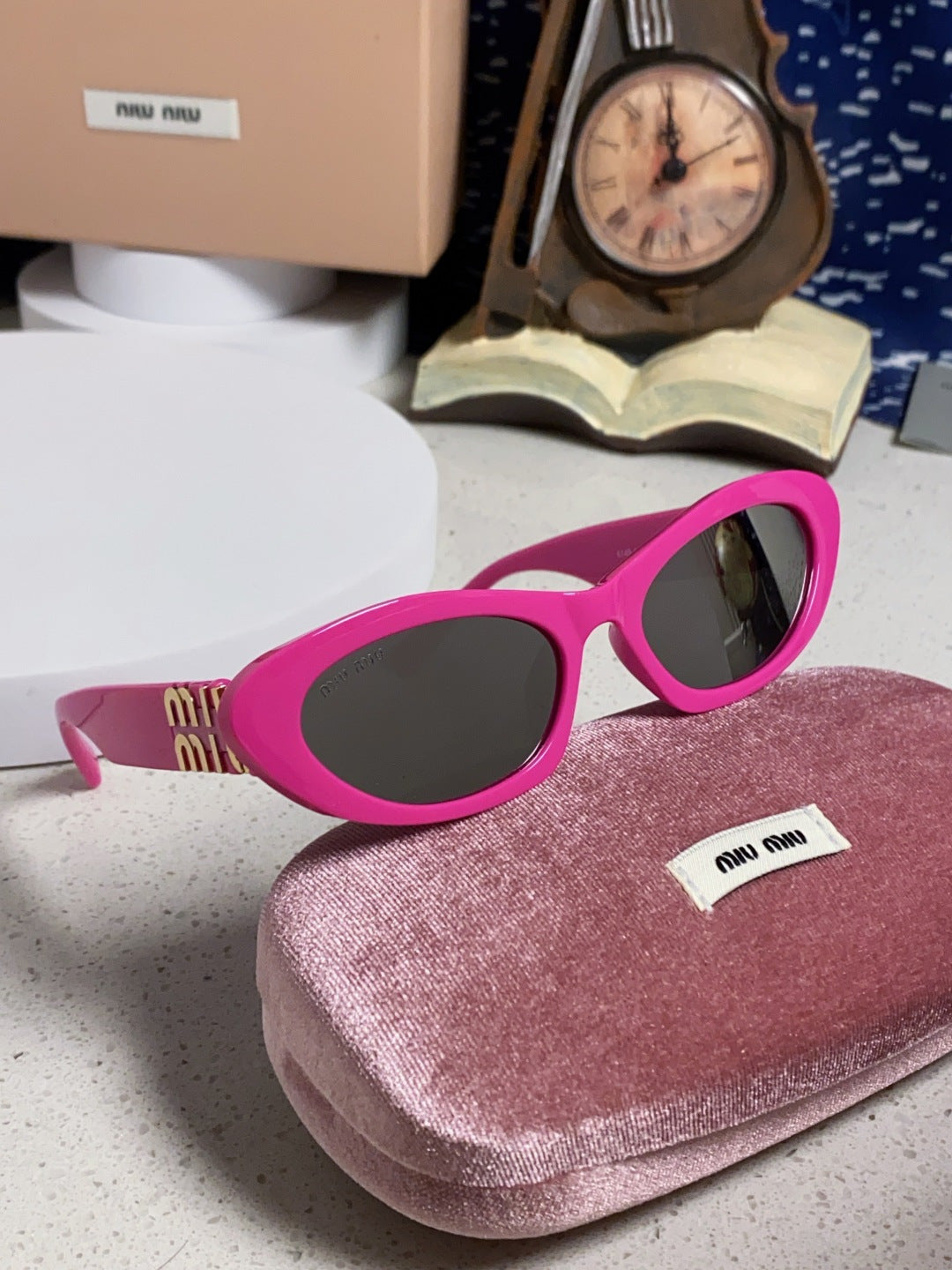 Miu Miu Cat-Eye Purple Lens Sunglasses for Men & Women - detail image 10