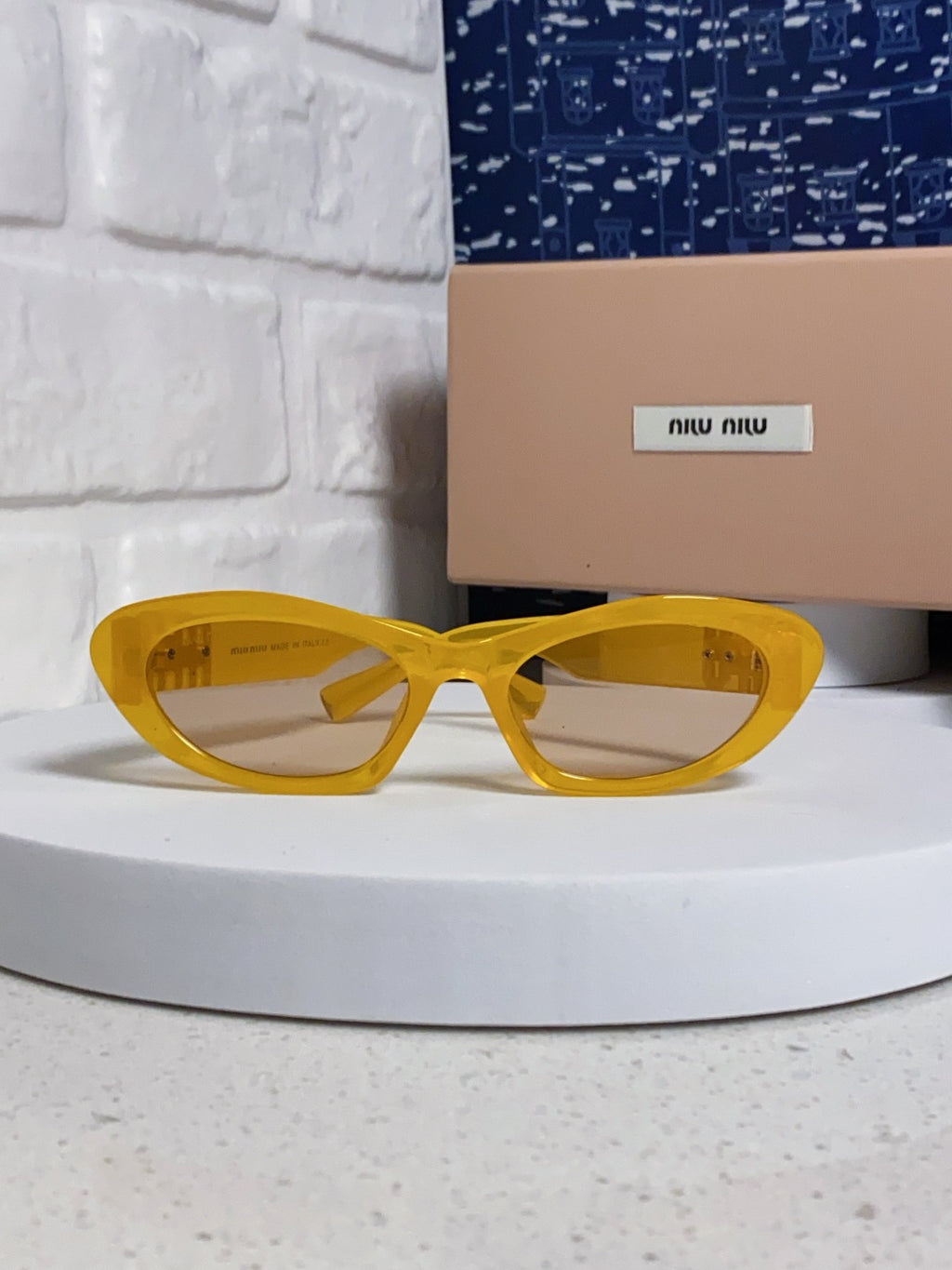 Miu Miu Cat-Eye Orange Lens Sunglasses for Men & Women - detail image 2