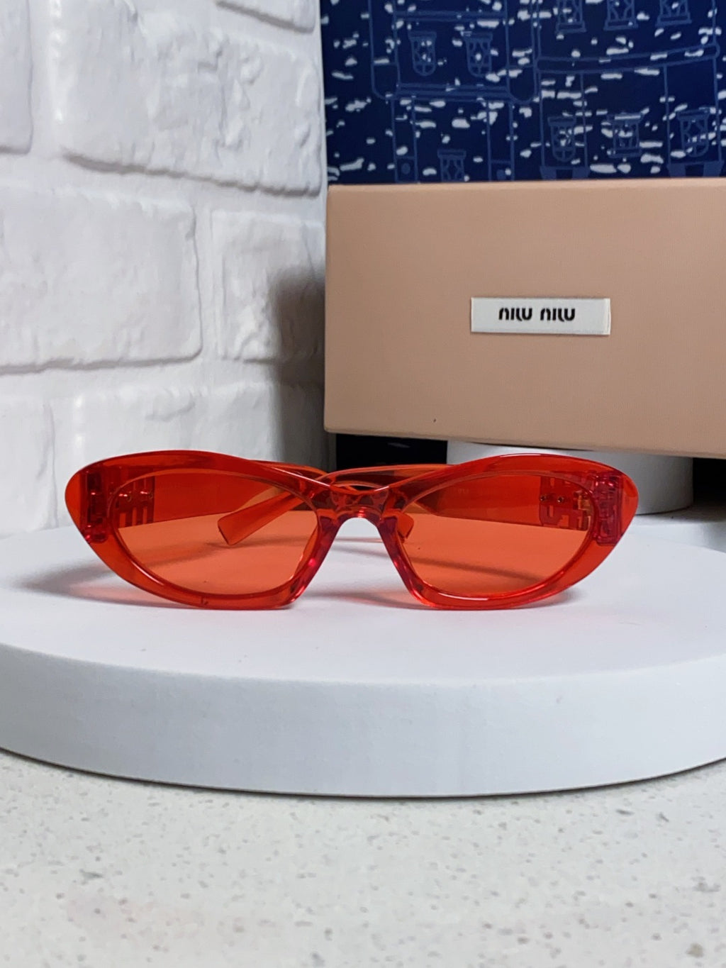 Miu Miu Cat-Eye Red Lens Sunglasses for Men & Women - detail image 2