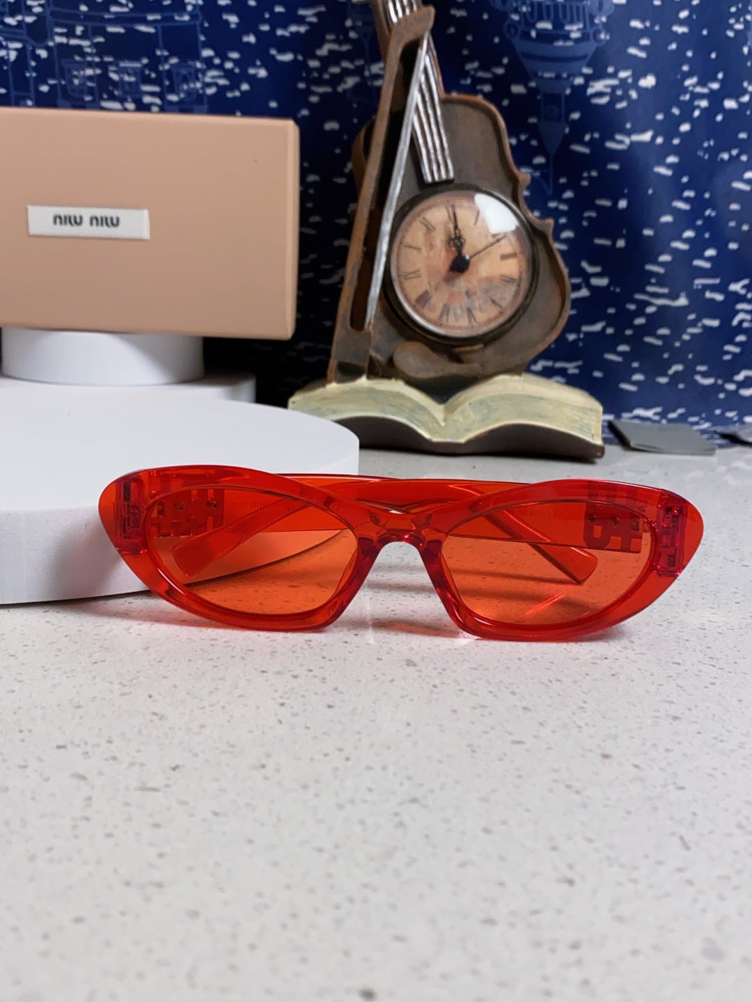 Miu Miu Cat-Eye Red Lens Sunglasses for Men & Women - detail image 9