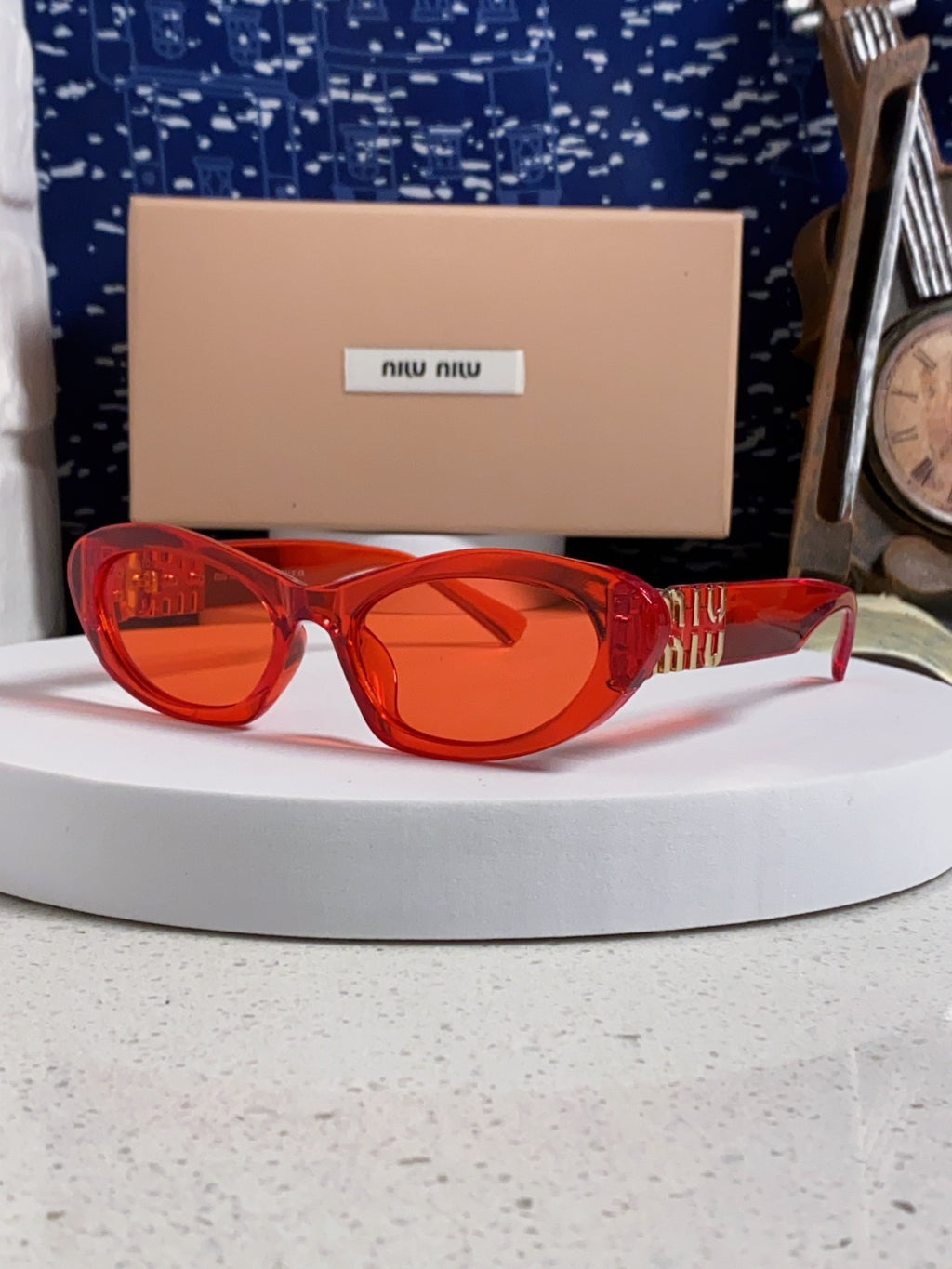 Miu Miu Cat-Eye Red Lens Sunglasses for Men & Women