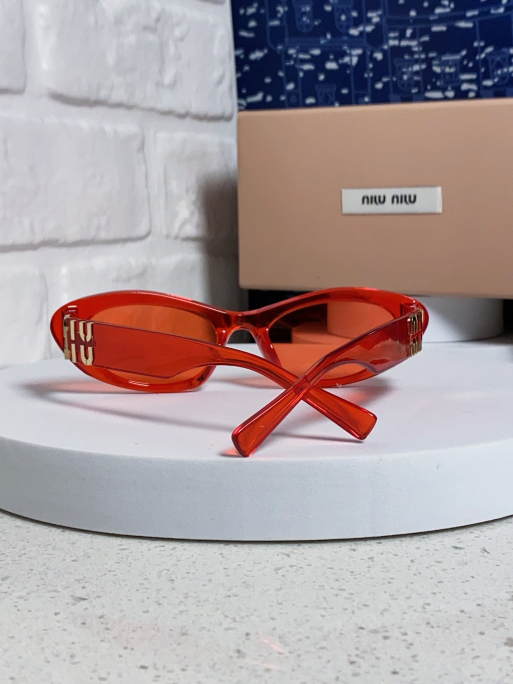 Miu Miu Cat-Eye Red Lens Sunglasses for Men & Women - detail image 3