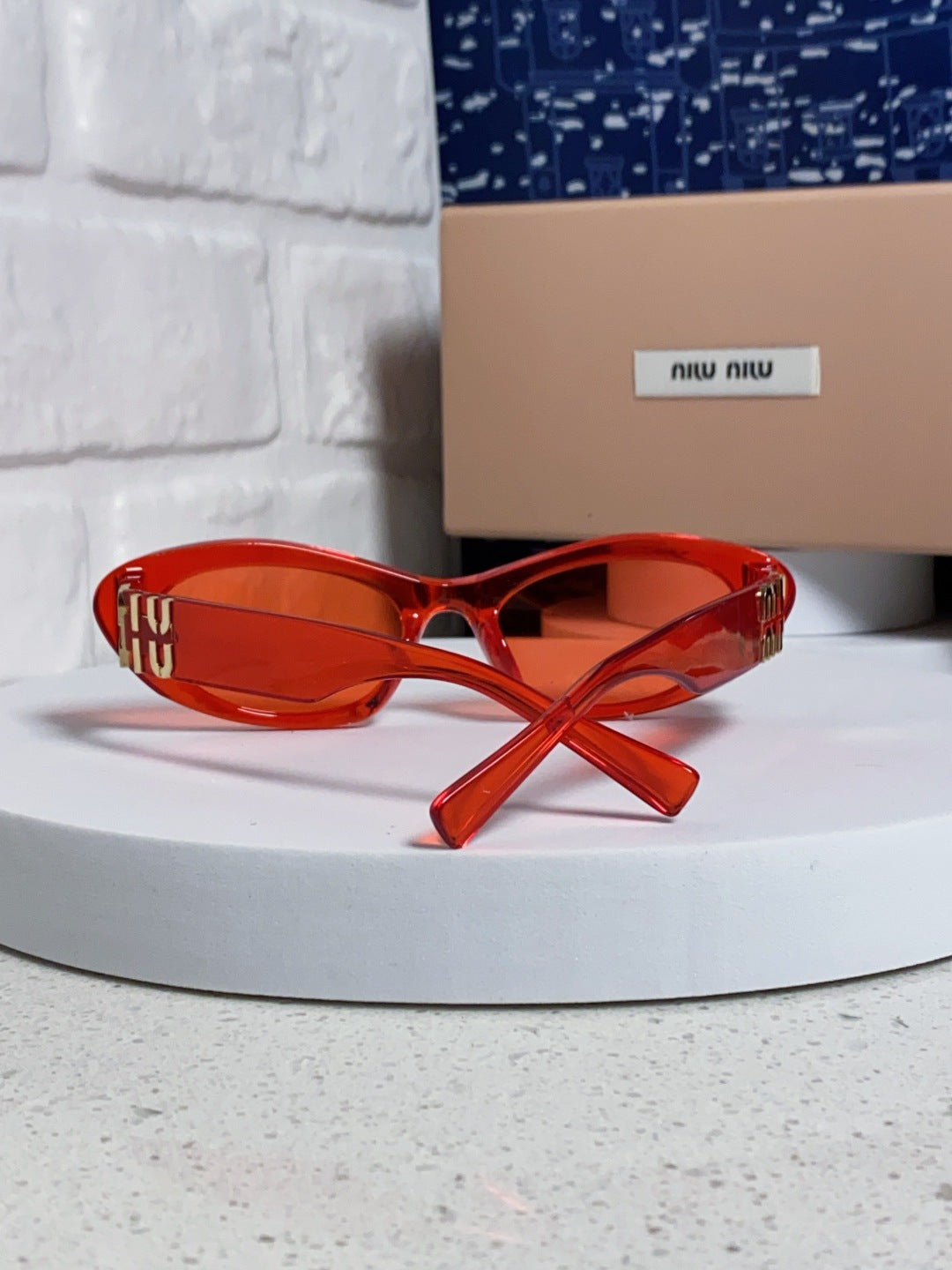Miu Miu Cat-Eye Red Lens Sunglasses for Men & Women - detail image 3