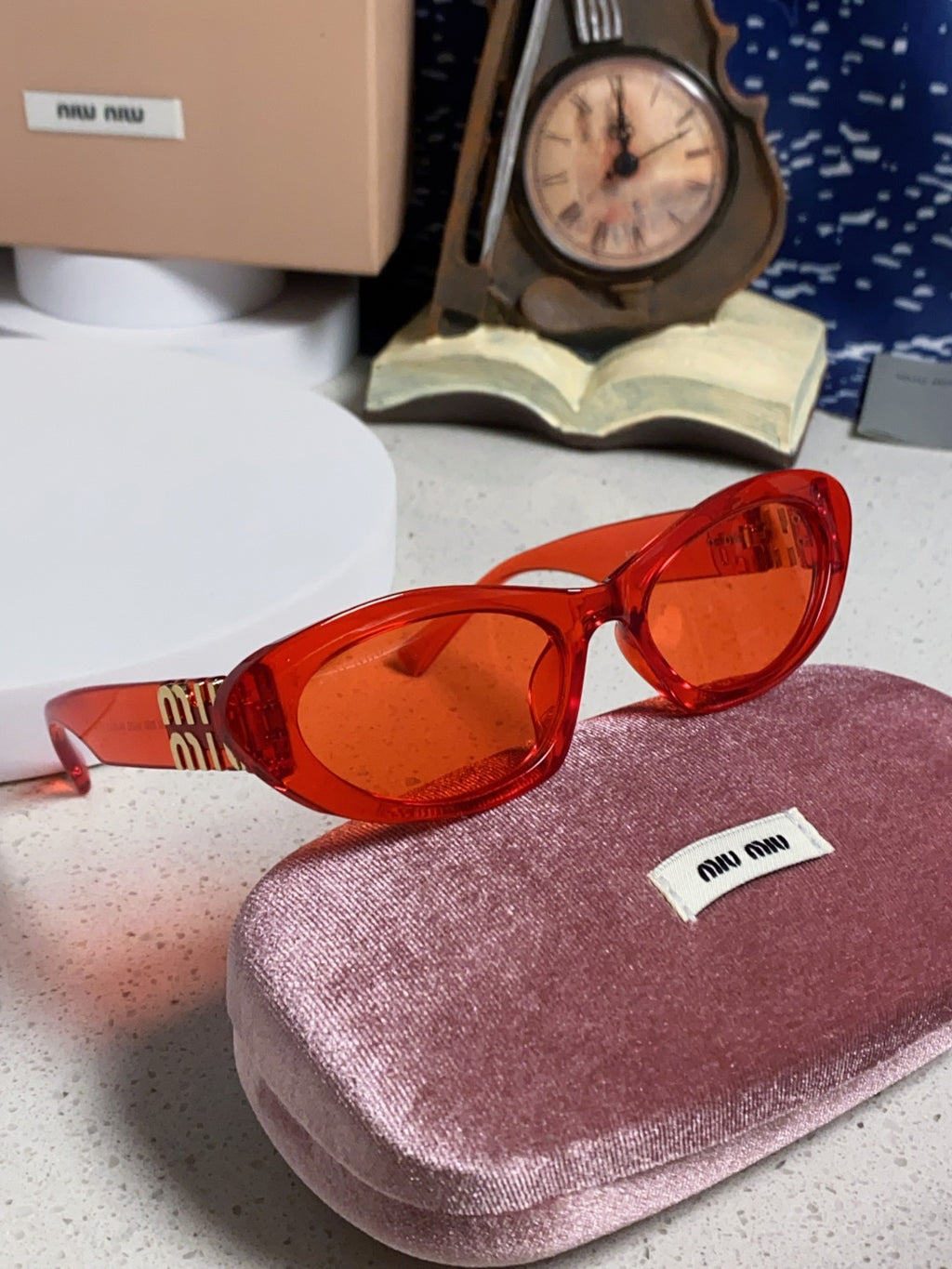 Miu Miu Cat-Eye Red Lens Sunglasses for Men & Women - detail image 10