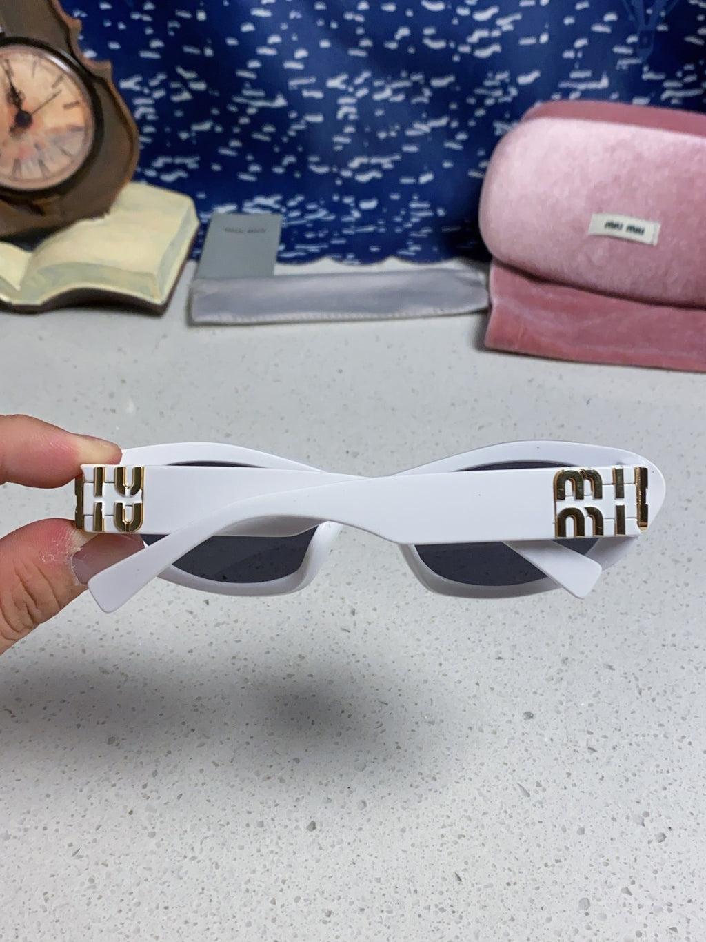 Miu Miu Cat-Eye Silver Lens Sunglasses for Men & Women - 487630 - detail image 5