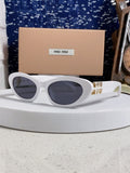 Miu Miu Cat-Eye Silver Lens Sunglasses for Men & Women - 487630