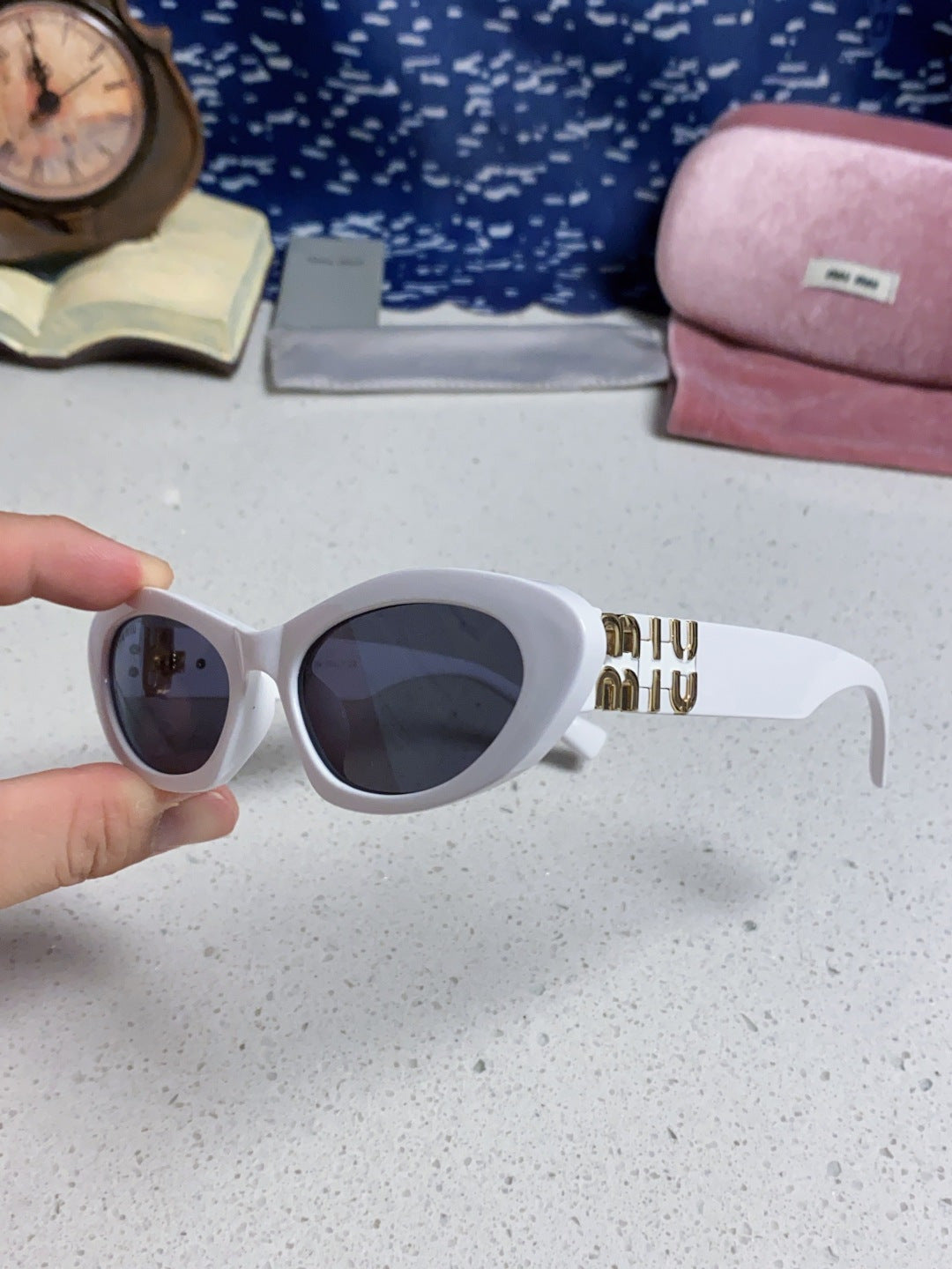 Miu Miu Cat-Eye Silver Lens Sunglasses for Men & Women - 487630 - detail image 6