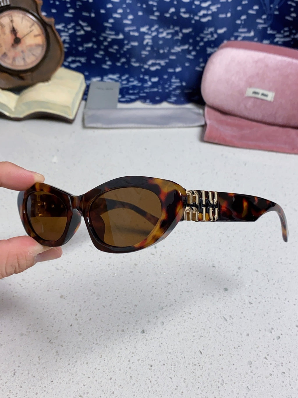 Miu Miu Cat-Eye Brown Lens Sunglasses for Men & Women - 487631 - detail image 6