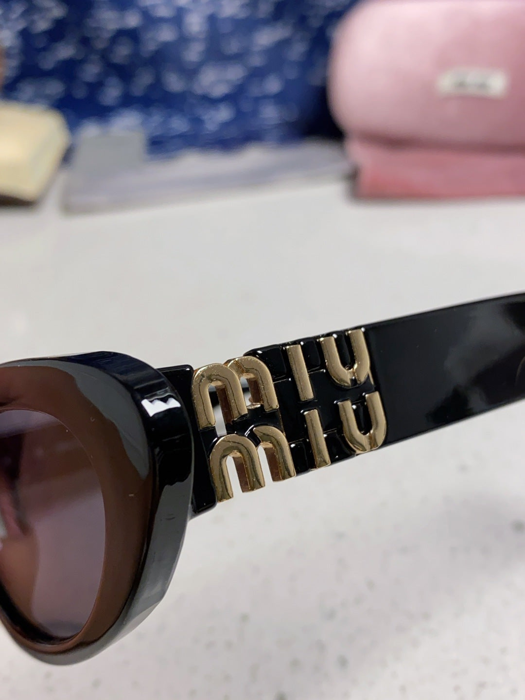 Miu Miu Cat-Eye Black Lens Sunglasses for Men & Women - 487632 - detail image 7