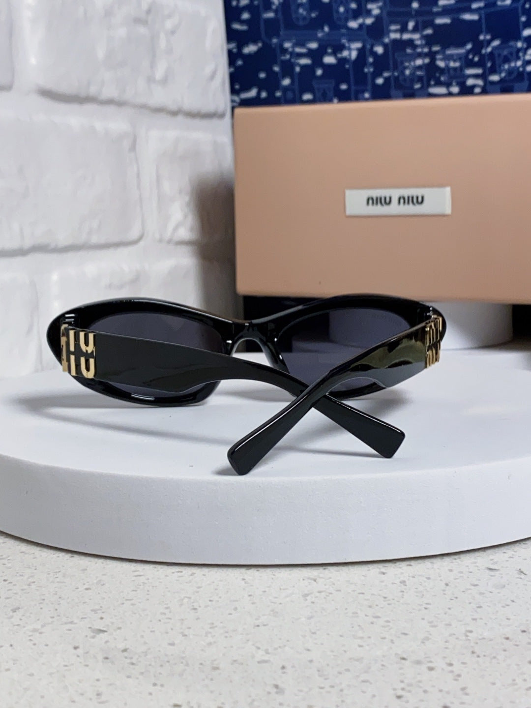 Miu Miu Cat-Eye Black Lens Sunglasses for Men & Women - 487632 - detail image 3