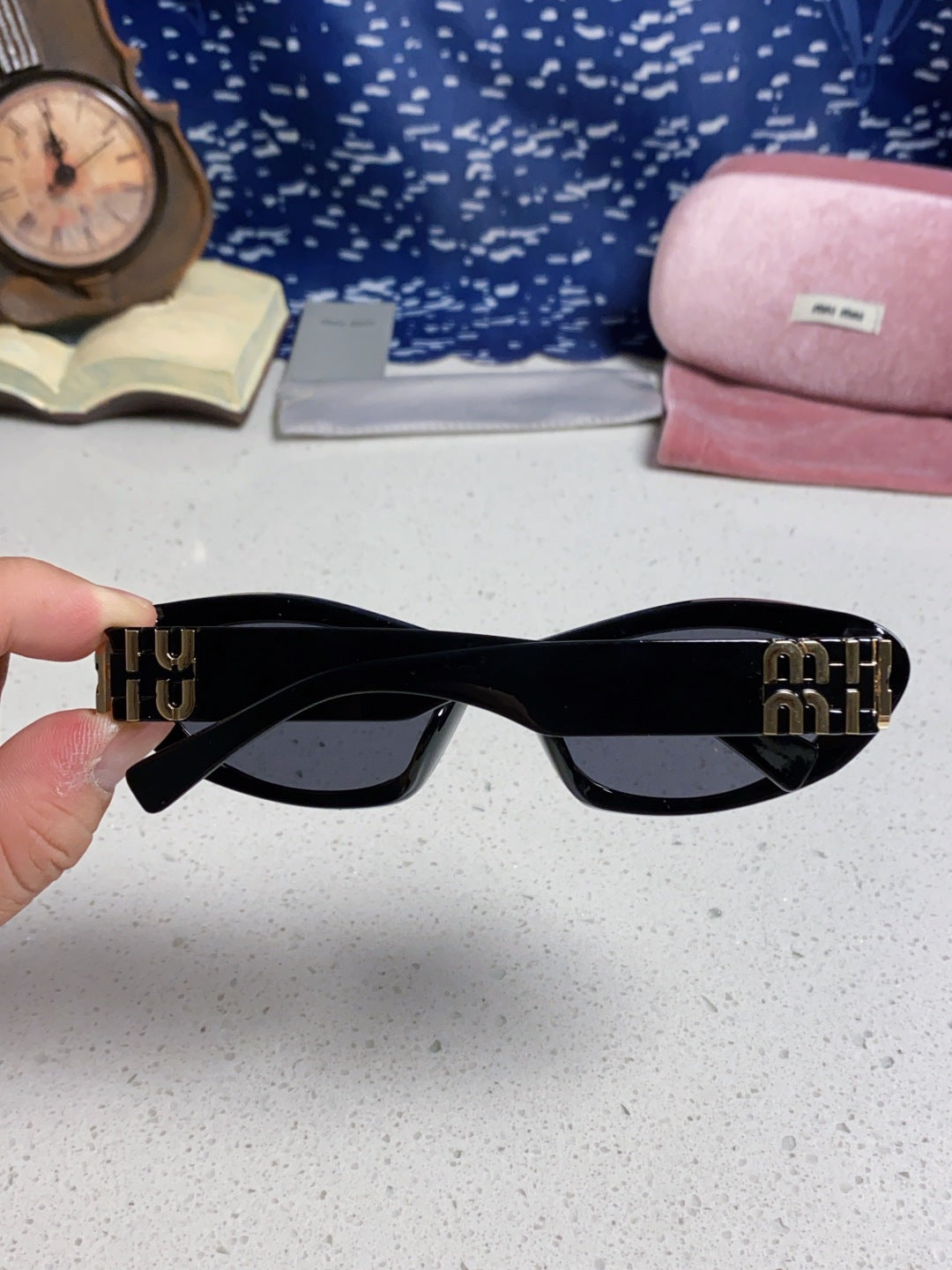 Miu Miu Cat-Eye Black Lens Sunglasses for Men & Women - 487632 - detail image 5