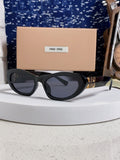 Miu Miu Cat-Eye Black Lens Sunglasses for Men & Women - 487632